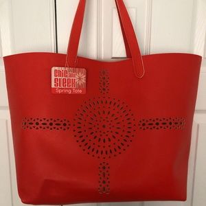 Sweet Orange Extra-Large Tote Shoulder Bag